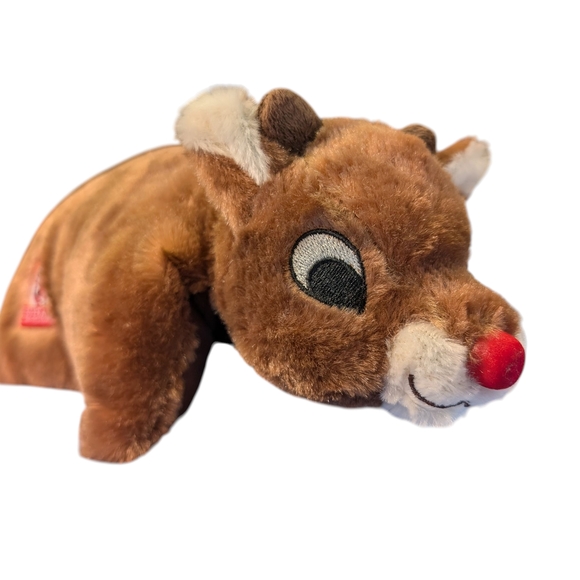 New Rudolph Reindeer Vintage Toy Plush Pillow Pet Xmas Christmas Holiday Winter - Picture 1 of 13